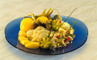 A plate of Mixed Pickled Vegetables